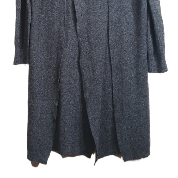 Athleta Cashmere Open Cardigan Womens Small Gray Split Back Duster Lagenlook - Picture 3 of 6